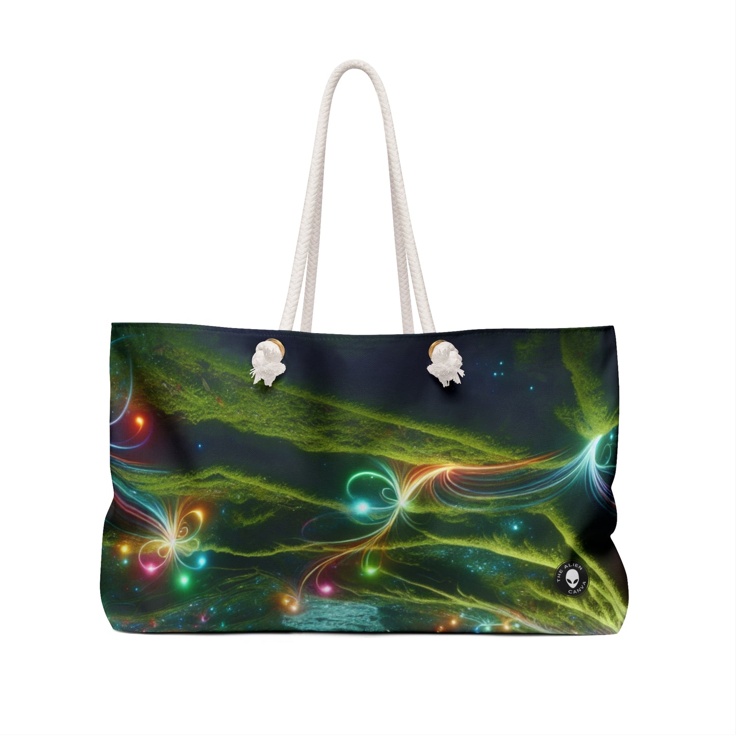 - Crystal-Enchanted Forest: A Tapestry of Light - The Alien Weekender Bag