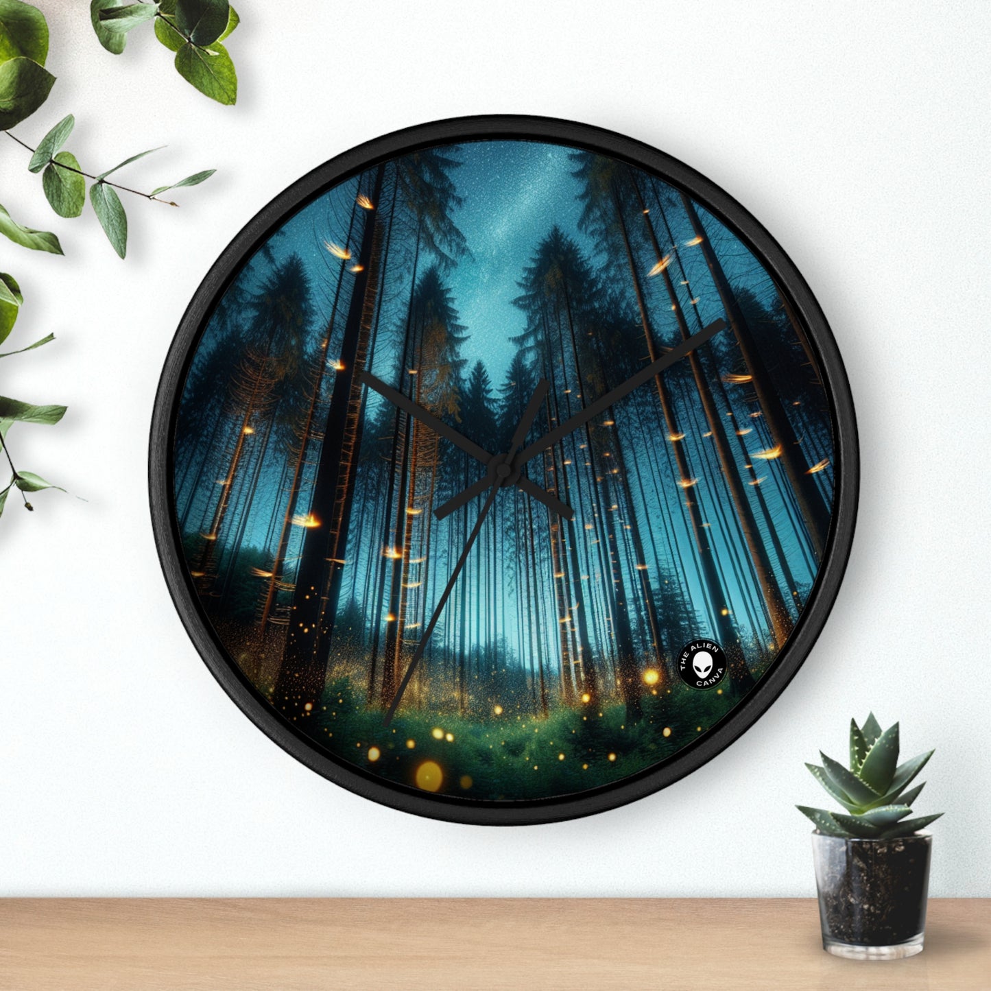 "Twilight Enchantment: Firefly Forest" - The Alien Wall Clock