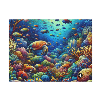 "Marine Paradise: Colorful Coral Reef Wildlife" - The Alien Canva