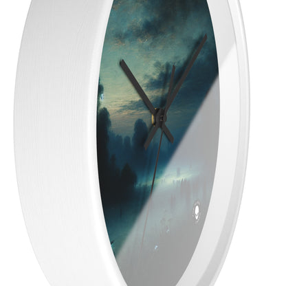 "Misty Twilight: A Tonalism Journey into Silent Serenity" - The Alien Wall Clock Tonalism