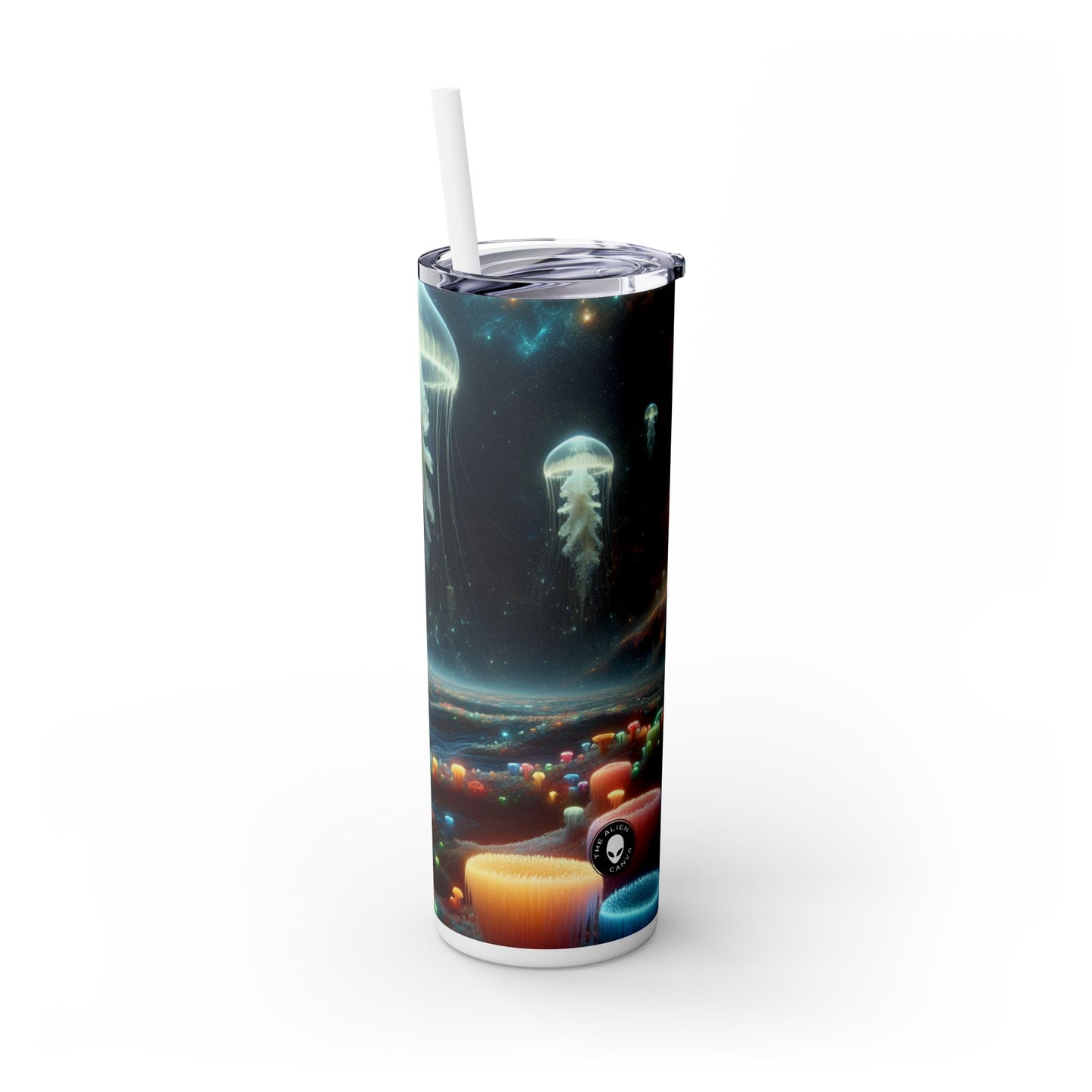 Jellyfish Dreamscape - Le verre fin Alien Maars® avec paille 20 oz