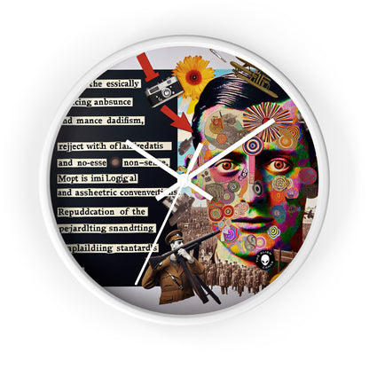 "Absurdity Unleashed: Creating a Dadaist Collage of Chaos" - The Alien Wall Clock Dadaism