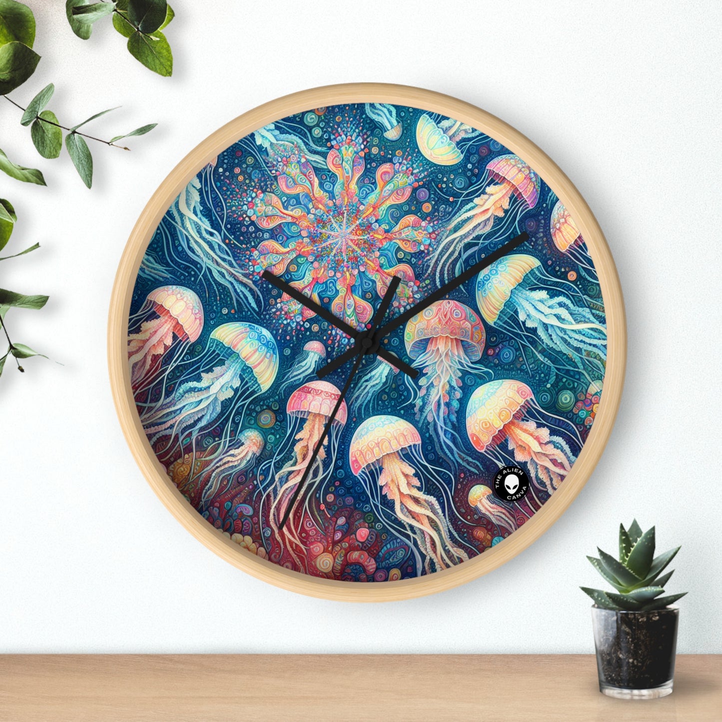 "Luminous Dance of the Deep" - The Alien Wall Clock