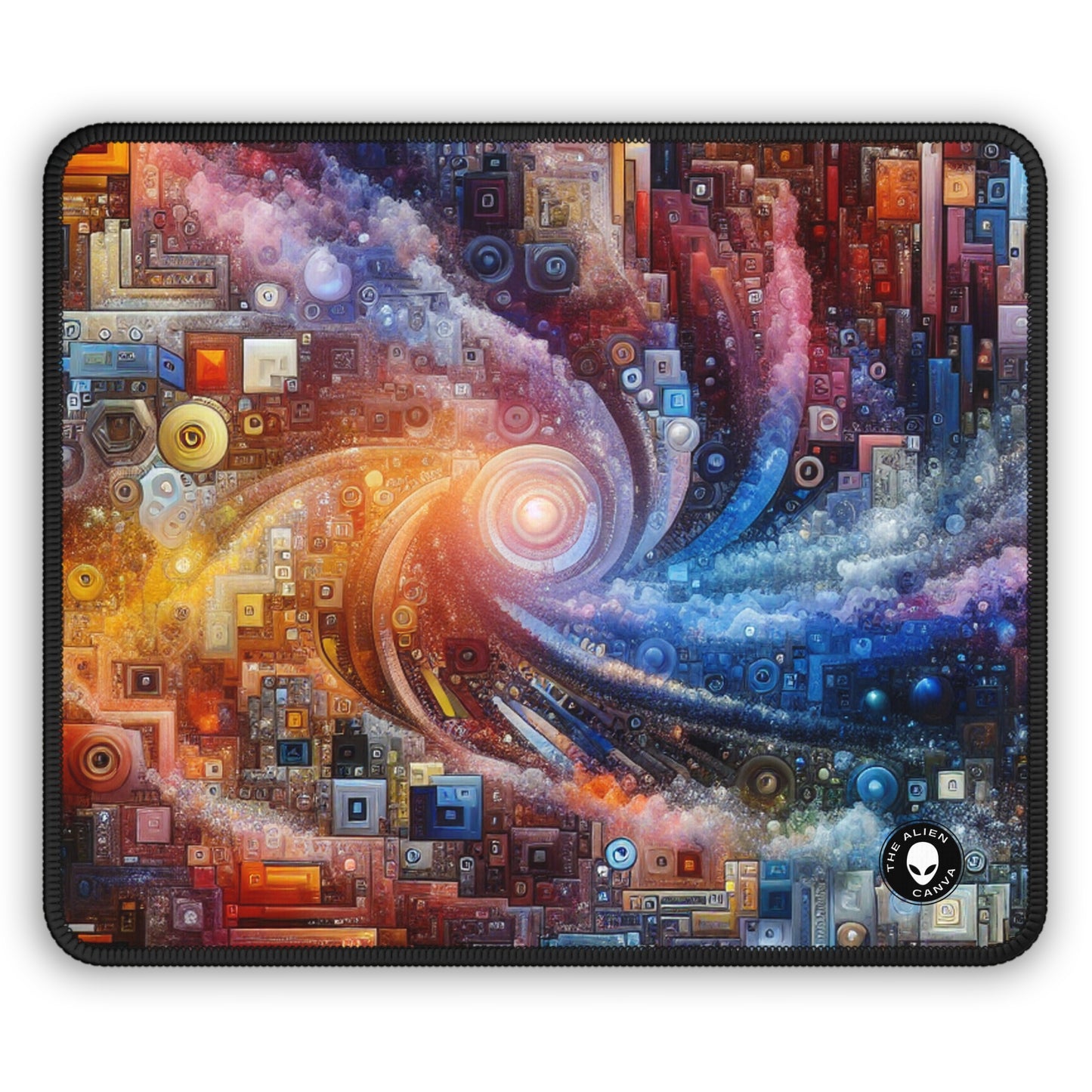 "Futuristic City Nights: A Dazzling Metropolis of Innovation and Imagination" - The Alien Gaming Mouse Pad Digital Art