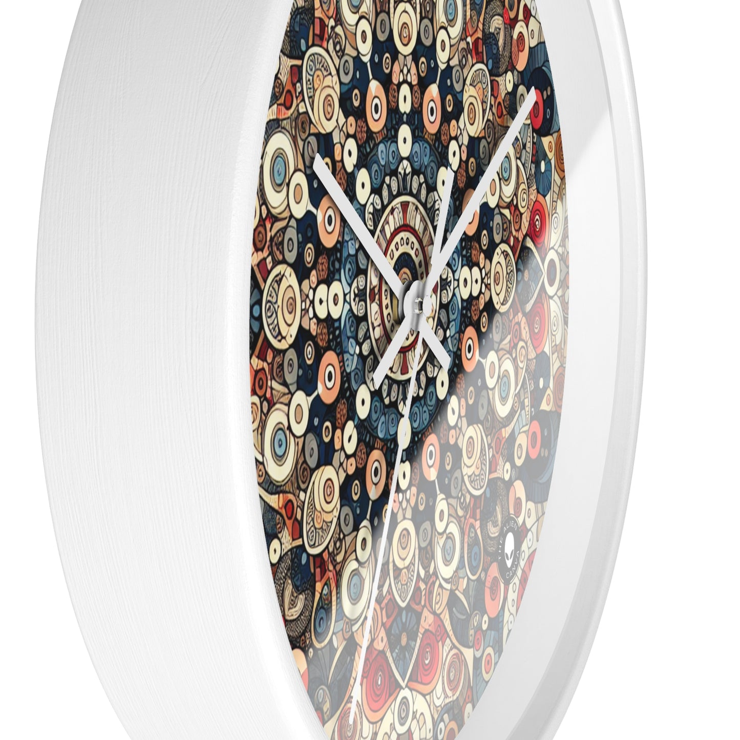 "Nature's Harmony: Floral Mandala Art" - The Alien Wall Clock Pattern Art