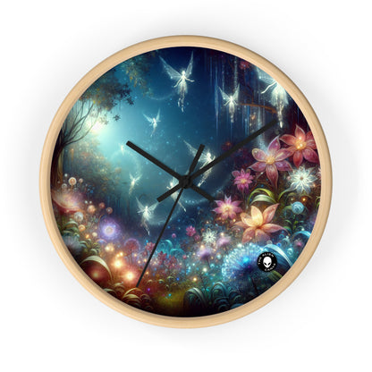 "Enchanted Moonlit Flower Forest" - The Alien Wall Clock