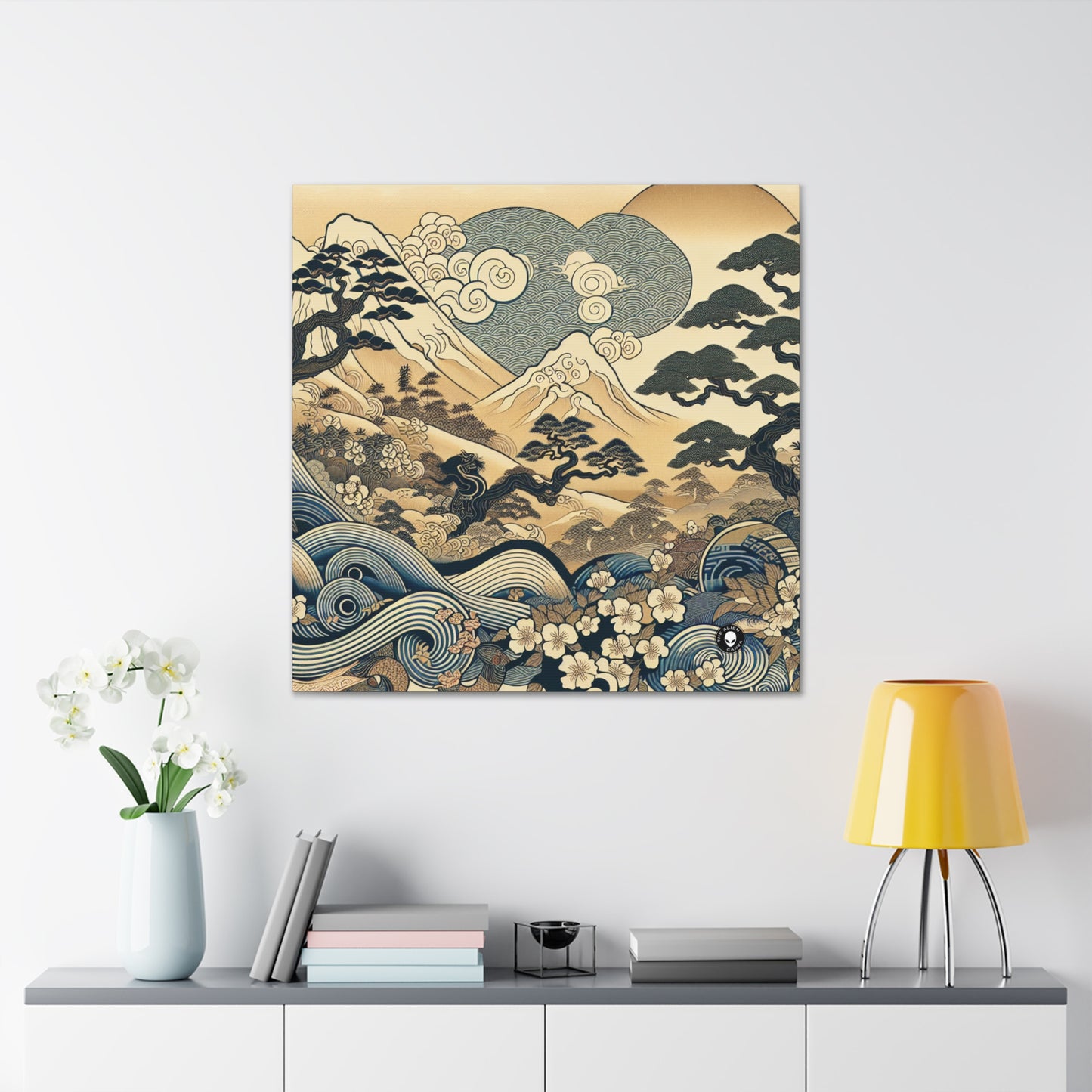 "Los sueños festivos de Edo" - The Alien Canva Ukiyo-e (impresión en madera japonesa)