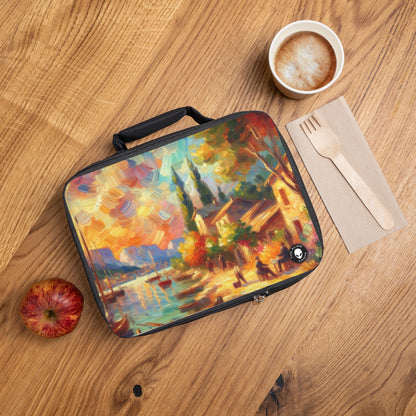 Golden Dusk: A Serene Impressionist Stroll by the Water- The Alien Lunch Bag Impressionism