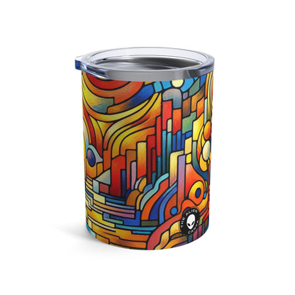 Neon Nightscapes: A Fauvism Cityscape - The Alien Tumbler 10oz Fauvism