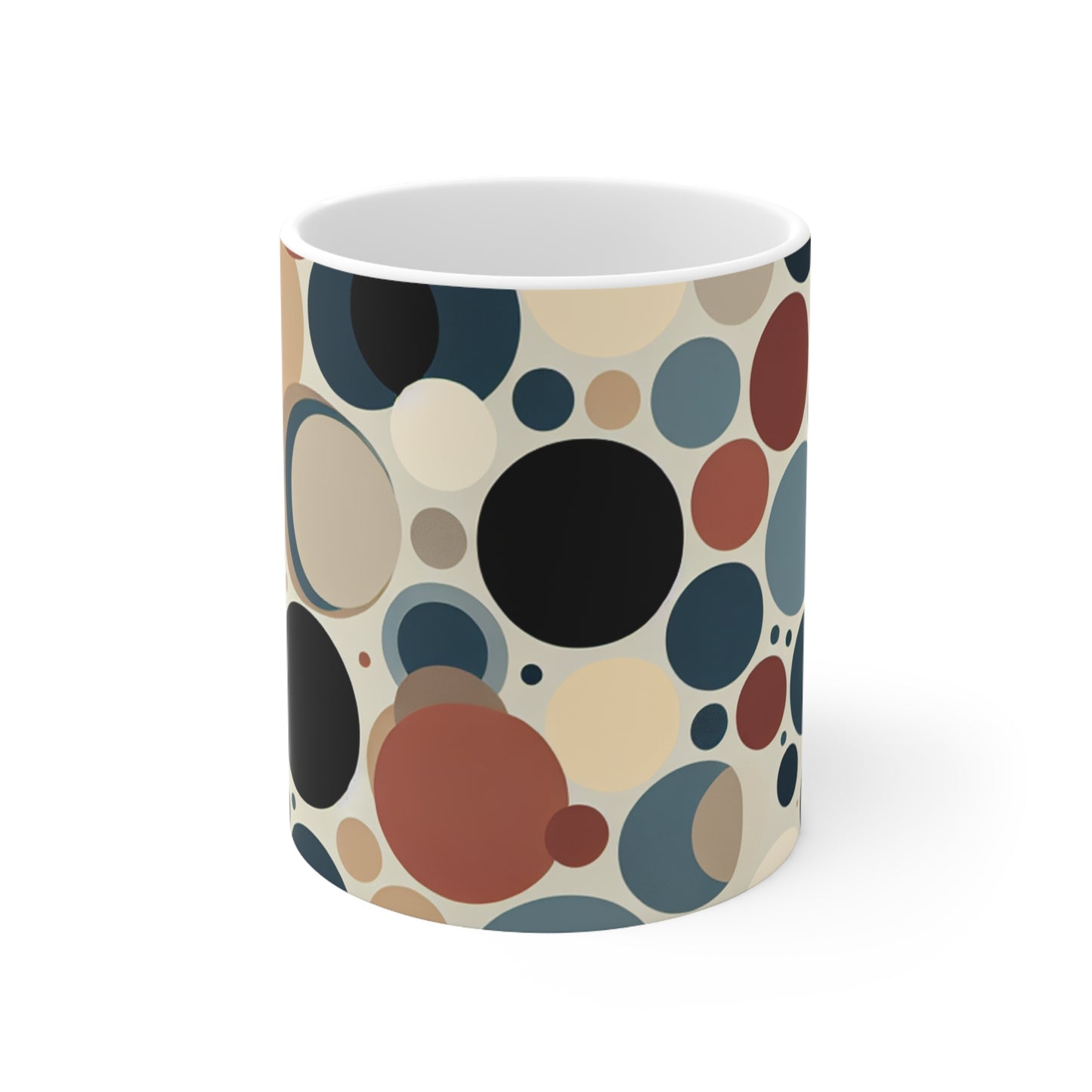 "Cercles entrelacés : une approche minimaliste" - La tasse en céramique Alien 11oz Style minimalisme