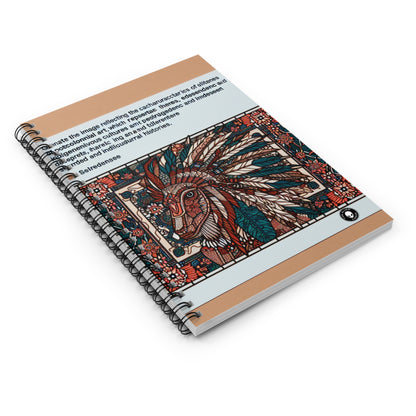 "Resilience Unveiled: A Postcolonial Celebration" - The Alien Spiral Notebook (Ruled Line) Postcolonial Art