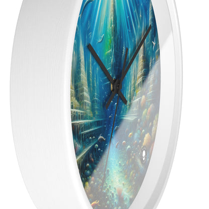 "Enchanted Underwater City" - The Alien Wall Clock