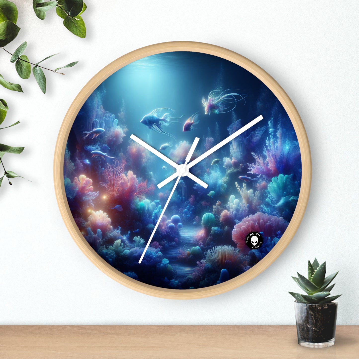 "Coral Fantasia: A Dreamy Underwater Delight" - The Alien Wall Clock