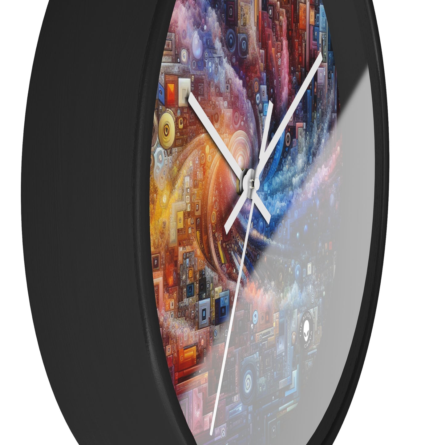 "Noches de ciudades futuristas: una metrópolis deslumbrante de innovación e imaginación" - The Alien Wall Clock Digital Art