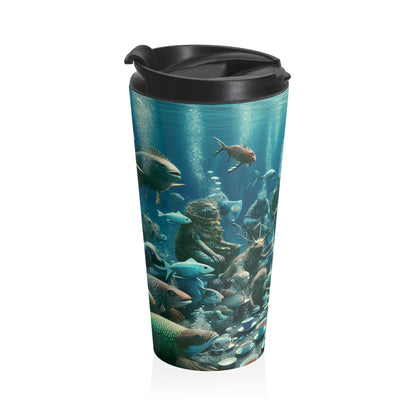 "Tea Time in the Deep Blue Sea" - The Alien Stainless Steel Travel Mug