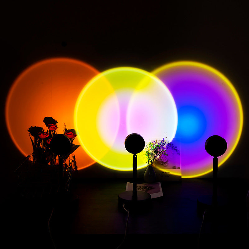 Rainbow Light Sun Projector Lamp Background Wall Decoration