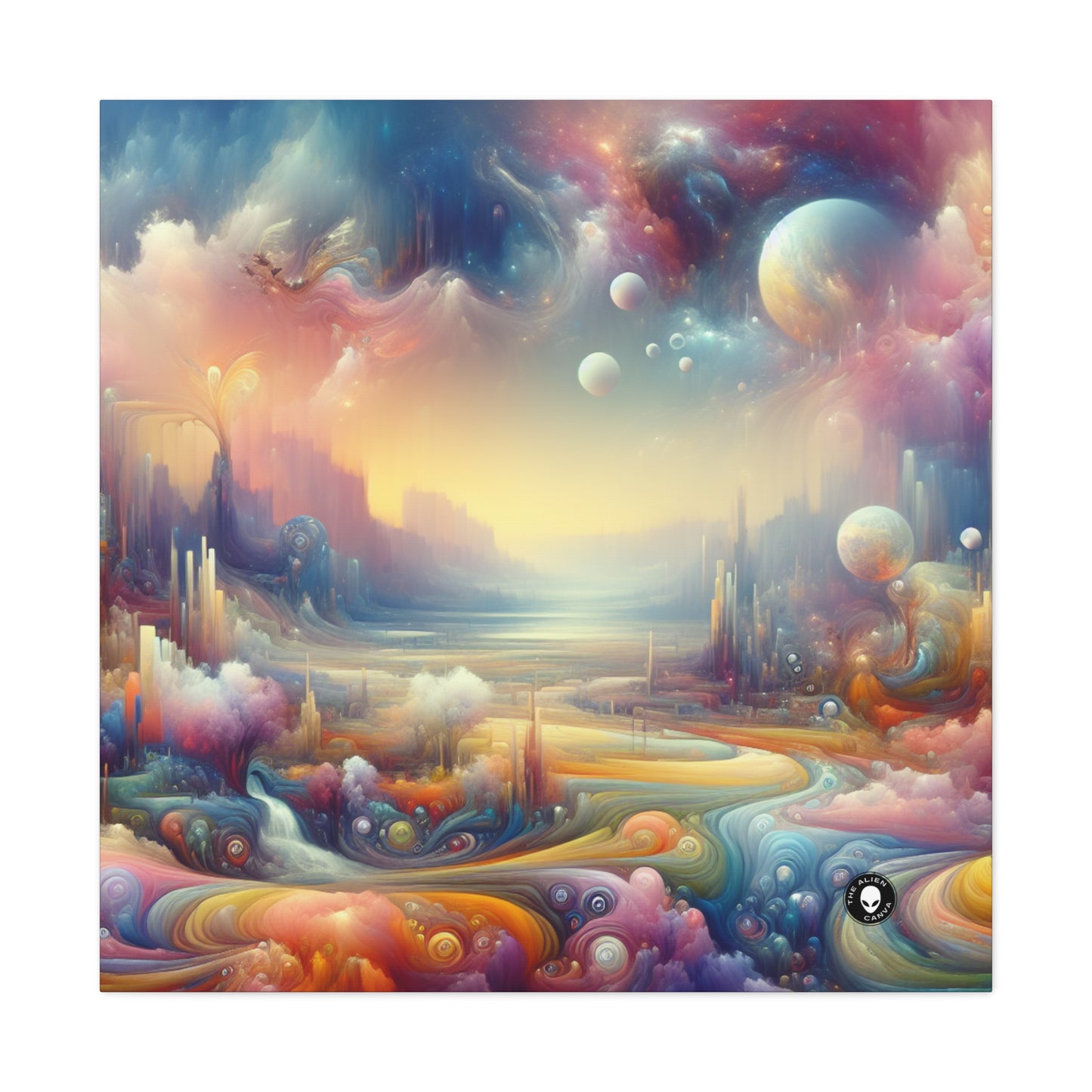 "Dreamscape Delights: A Surreal Painting" - The Alien Canva