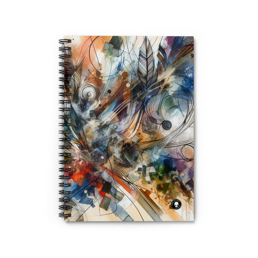 "Abstracted Emotional Journey" - The Alien Spiral Notebook (Ruled Line) Abstract Expressionism