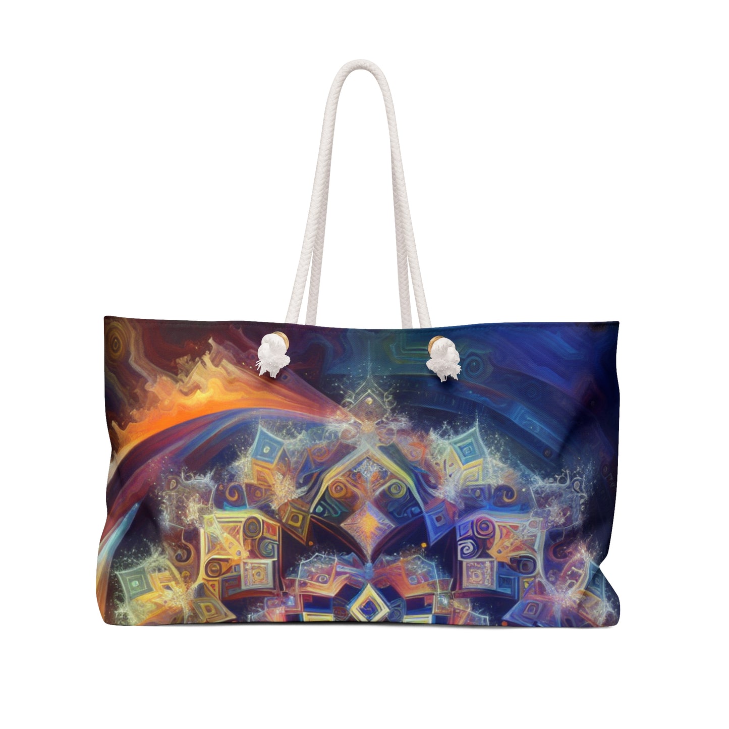 "Mandala dinámico: una pintura geométrica vibrante" - The Alien Weekender Bag