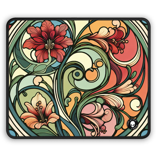 "Enchanting Depths: An Art Nouveau Ode to the Underwater Realm" - The Alien Gaming Mouse Pad Art Nouveau