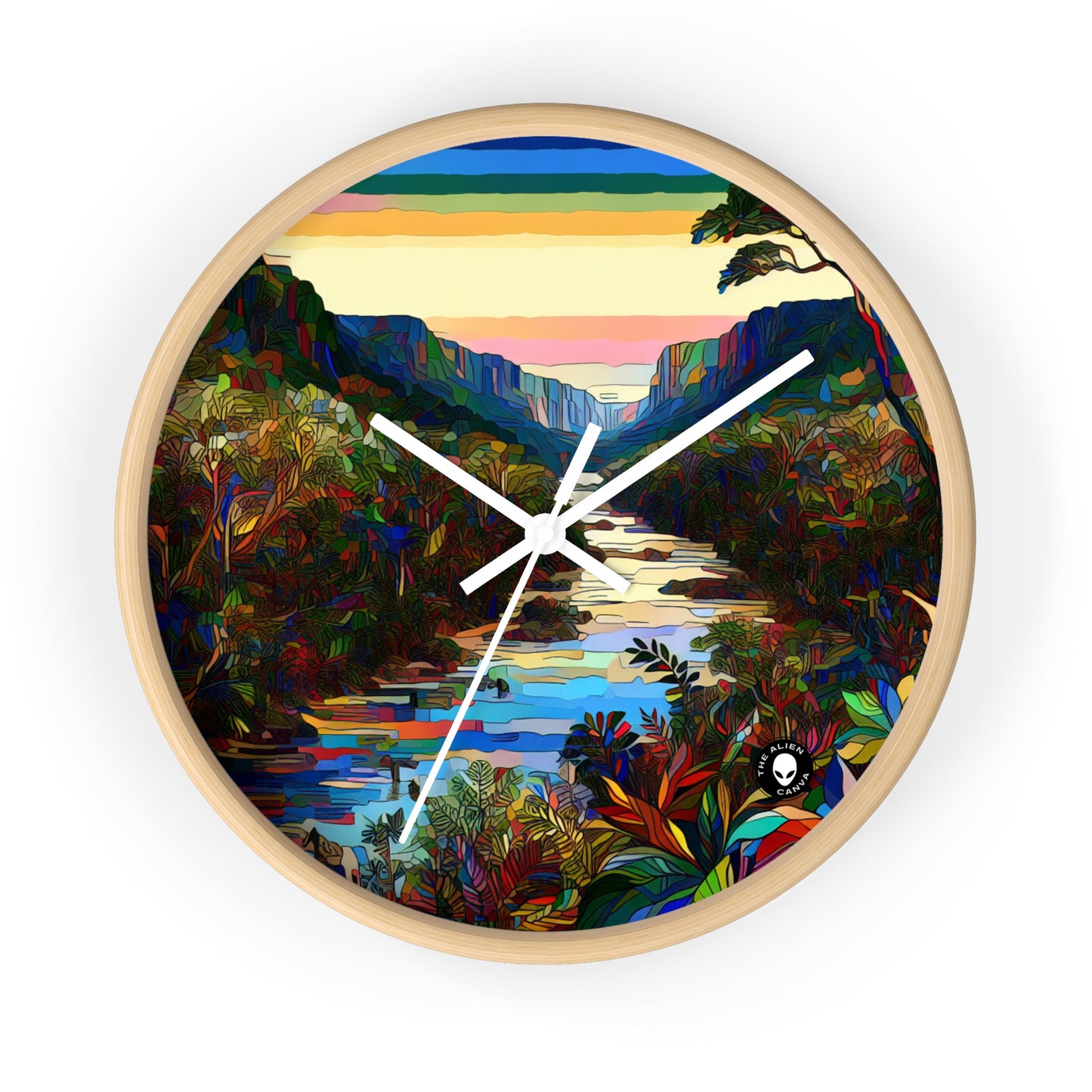 "Amazonian Kaleidoscope" - The Alien Wall Clock