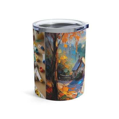 "Market Vibrance: A Post-Impressionist Perspective" - The Alien Tumbler 10oz Post-Impressionism