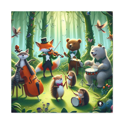 "Una colección de animales melodiosos: animales musicales en el bosque encantado" - The Alien Canva