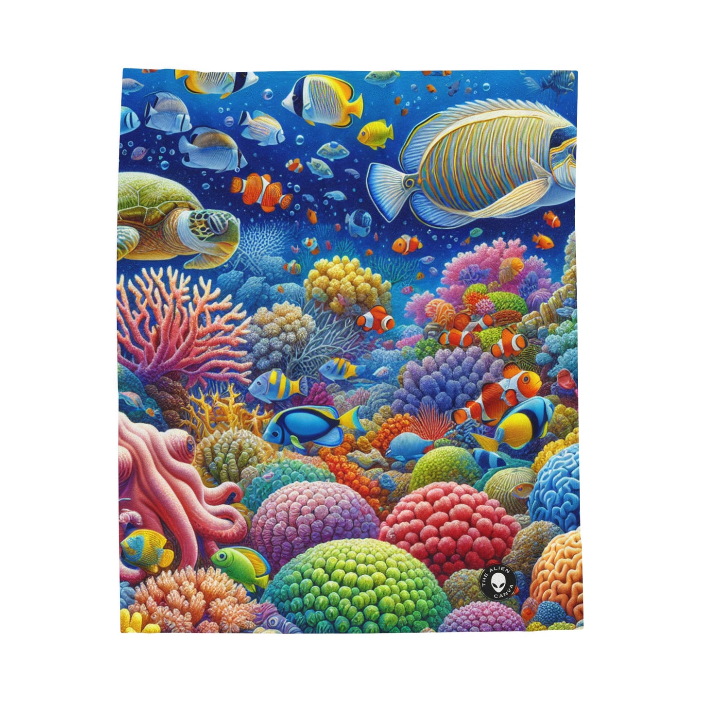 "Tropical Paradise: Underwater Wonderland" - The Alien Velveteen Plush Blanket