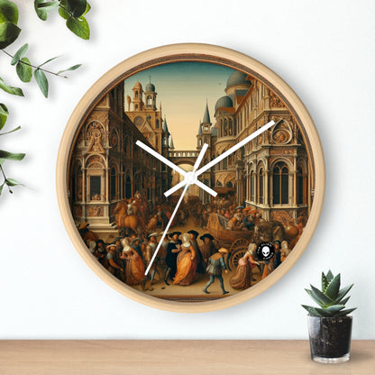 "Unidad en la opulencia: un banquete renacentista de naciones" - The Alien Wall Clock Renaissance