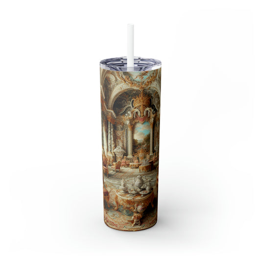 "Enchanted Court Symphony" - The Alien Maars® Skinny Tumbler with Straw 20oz Baroque Style