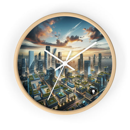 "Future Metropolis: A Neo-Futuristic Urban Utopia" - The Alien Wall Clock Neo-futurism