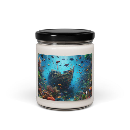 "Sunken Splendor: Colorful Fish and Coral Reef" - The Alien Scented Soy Candle 9oz