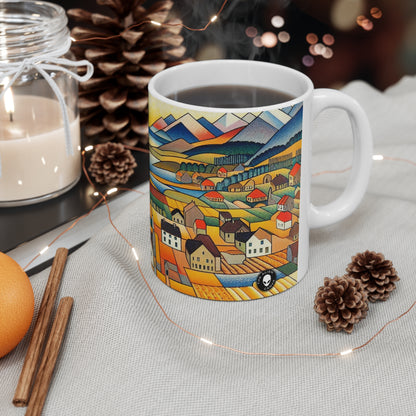 "Primal Paradise: A Vibrant Jungle Celebration" - Taza de cerámica The Alien 11oz Primitivismo