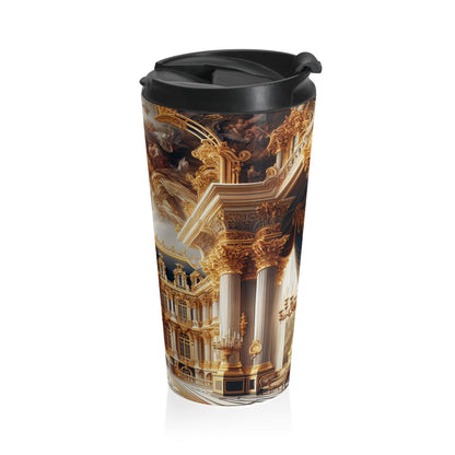 "Regal Splendor: A Gold-Plated Baroque Palace" - The Alien Stainless Steel Travel Mug Baroque Style