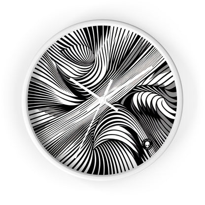 "Movimiento incorporado: exploración de la ilusión dinámica a través del arte óptico" - The Alien Wall Clock Op Art