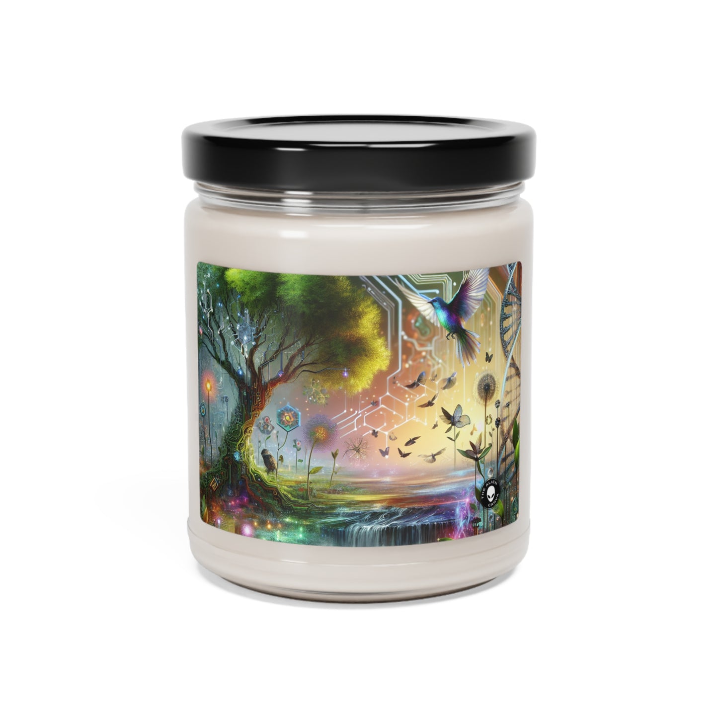 "Fusion techno-naturelle : l'avenir du bio art" - La bougie de soja parfumée Alien 9oz Bio Art