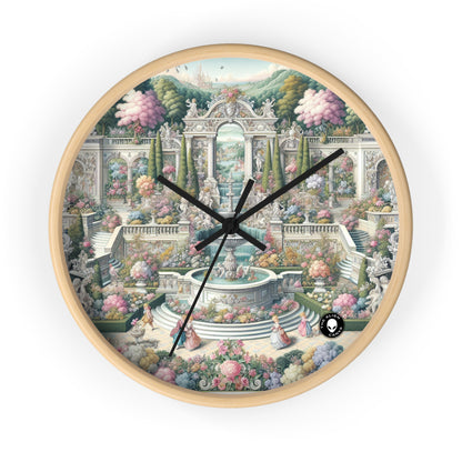 "Garden Elegance: A Rococo Affair" - L'horloge murale Alien Rococo