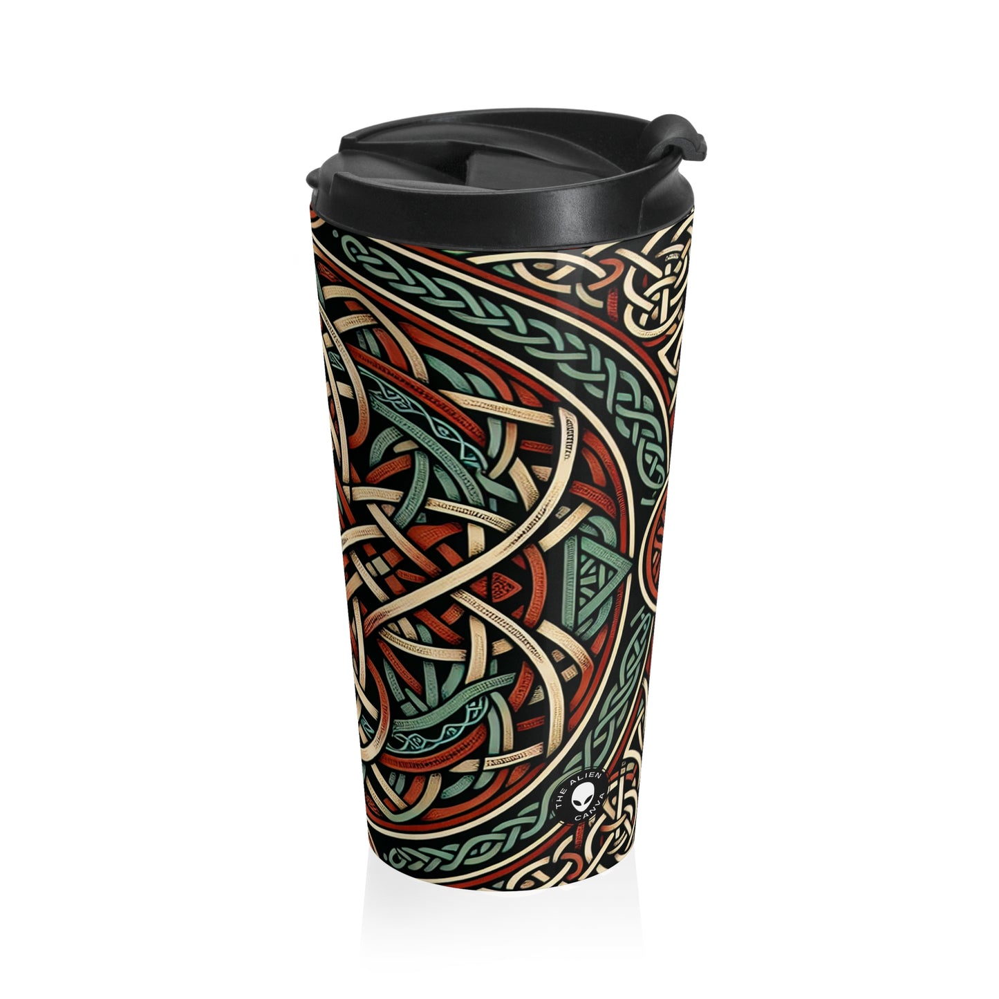 "Majestic Celtic Vision: Una fascinante obra de arte inspirada en los acantilados de Moher" - The Alien Taza de viaje de acero inoxidable Celtic Art