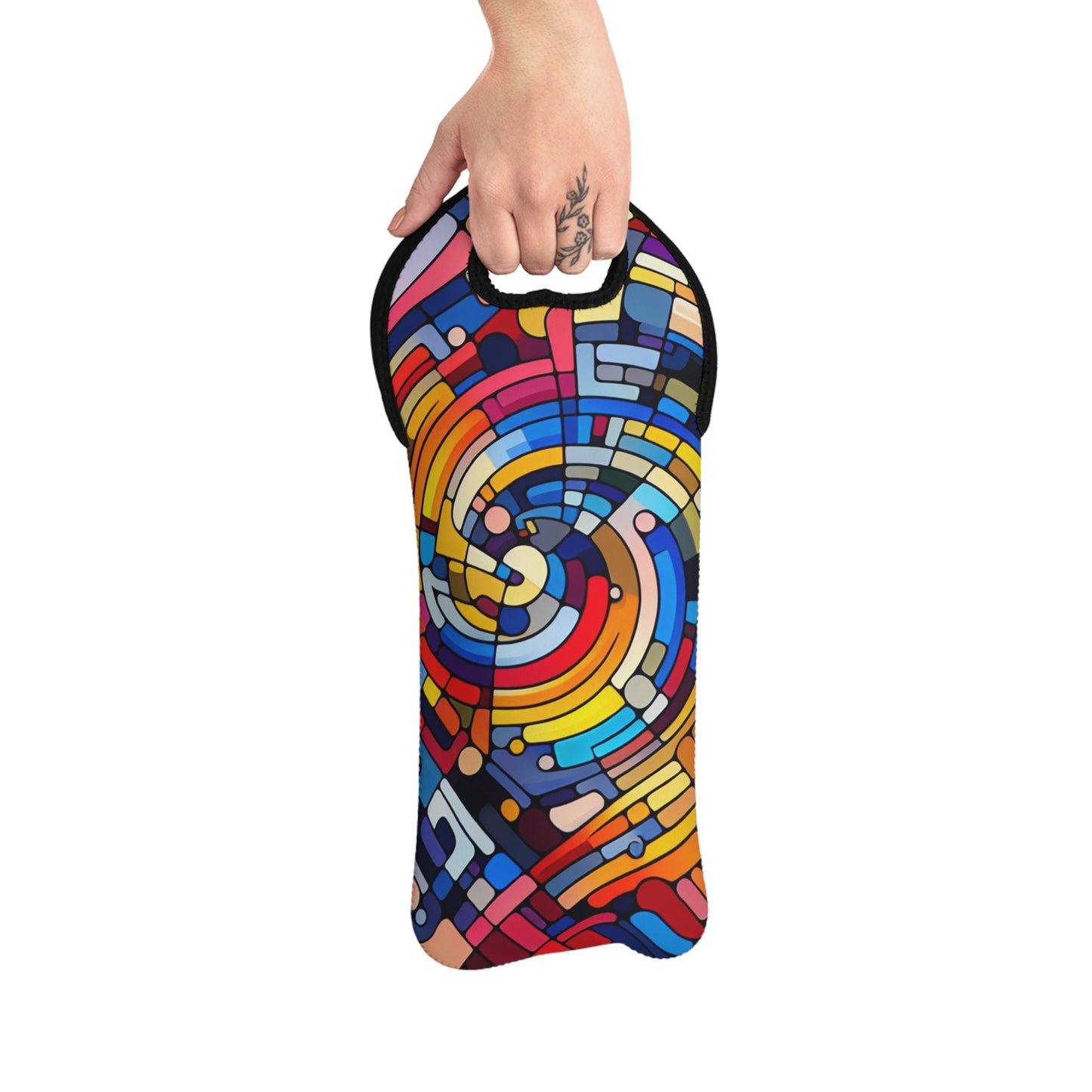 "Posibilidades infinitas" - The Alien Wine Tote Bag Estilo de arte abstracto