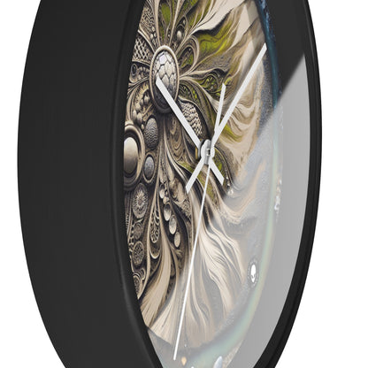 "Sandy Symphony: A Colorful Stone Mosaic on the Beach" - The Alien Wall Clock Land Art