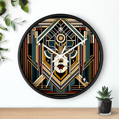 "Glamour y decadencia: una velada de cóctel Art Déco de los años 20" - El reloj de pared alienígena Art Déco