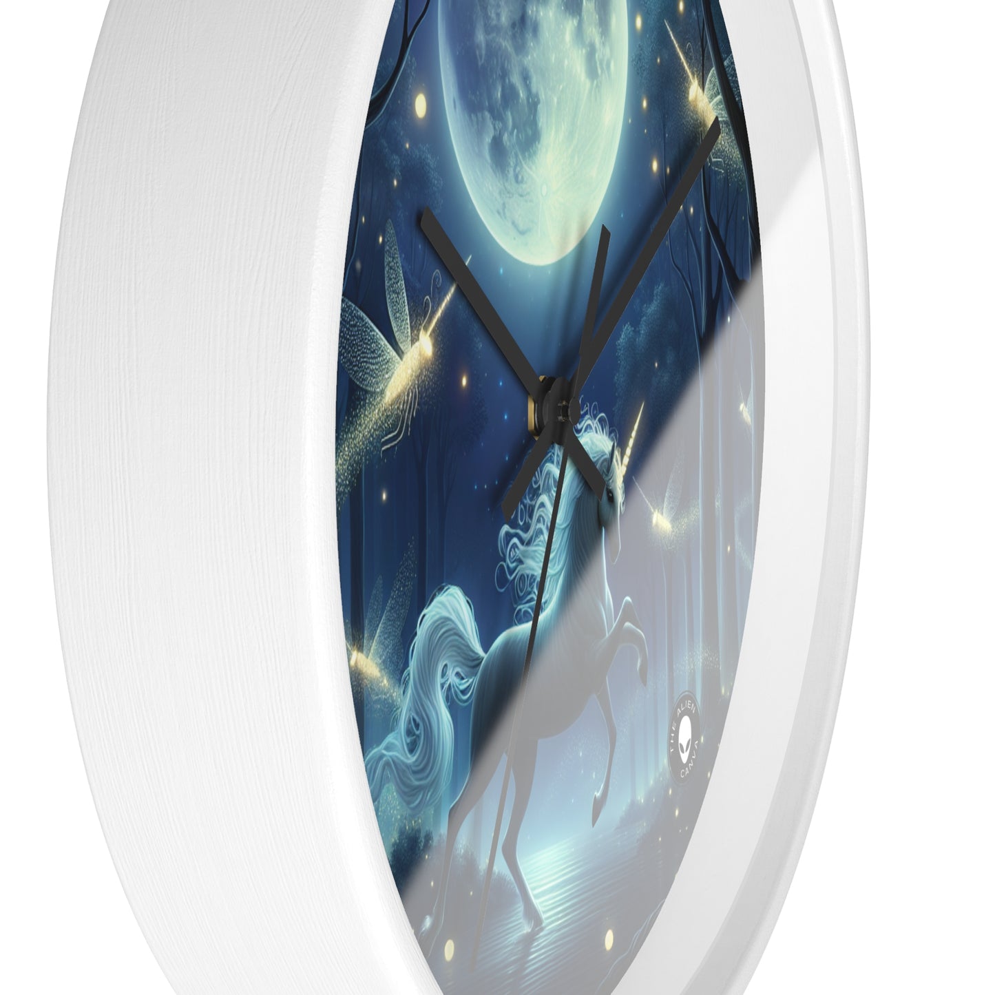 "Enchanted Moonlit Forest" - The Alien Wall Clock