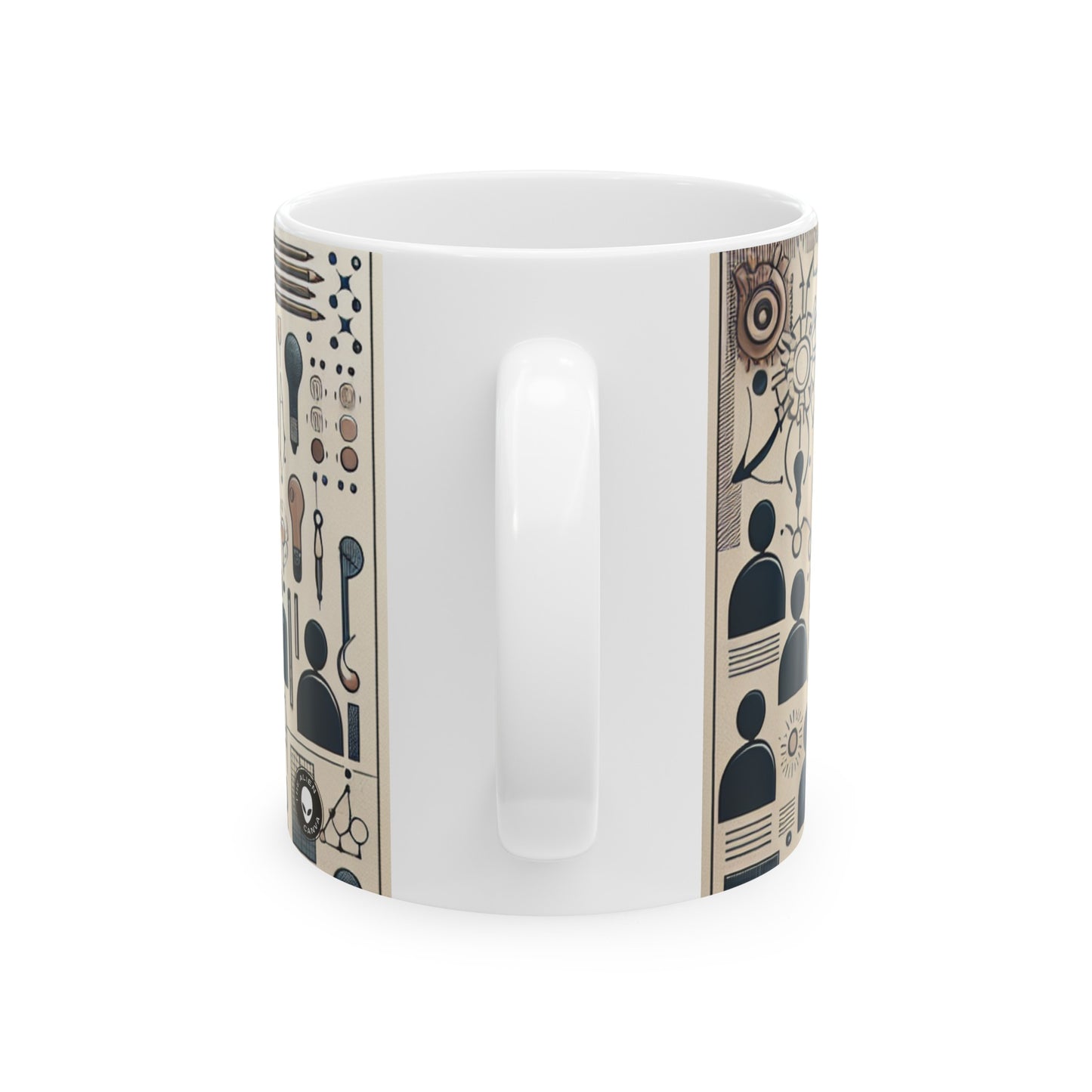 "Community Canvas: A Living Art Installation" - The Alien Ceramic Mug 11oz Social Sculpture