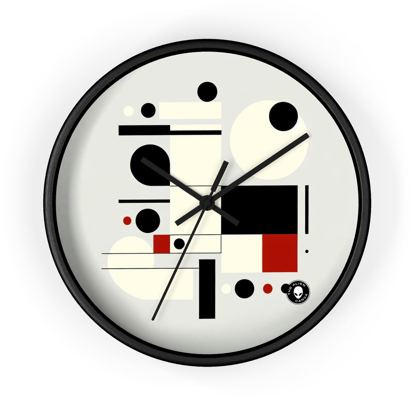 "Dynamic Balance: A Suprematist Exploration" - The Alien Wall Clock Suprematism