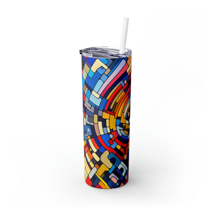 "Endless Possibilities" - The Alien Maars® Skinny Tumbler with Straw 20oz Abstract Art Style