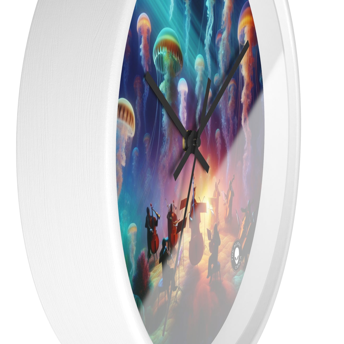 "Jellyfish Serenade: An Underwater Symphony" - The Alien Wall Clock