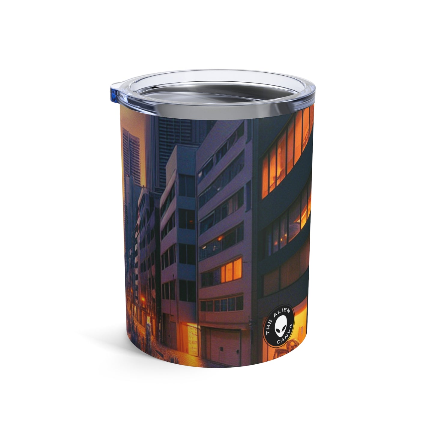 "Melting City: A Surreal Nighttime View" - The Alien Tumbler 10oz