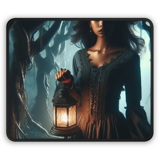 "Ready for Battle in the Twisted Woods" - The Alien Gaming Mouse Pad Gothic Art Style