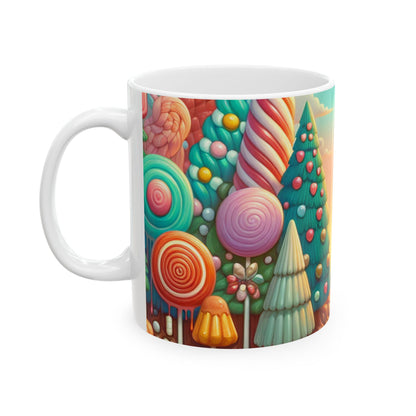 Taza de cerámica alienígena de 11 oz "Sugar Rush Forest"