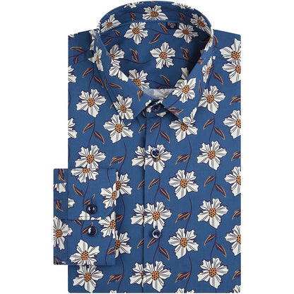 Printed shirt men's long sleeve